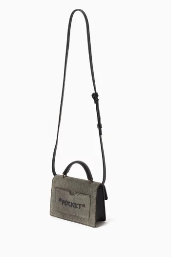 حقيبة بيبي جيتني بطبعة عبارة دينم