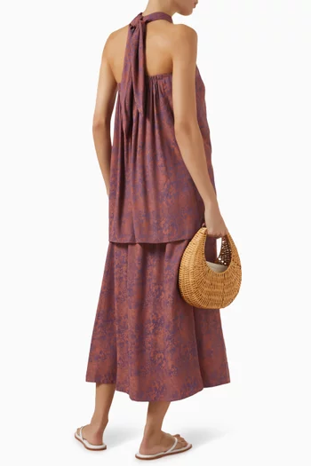 بلوزة دورا بحمالة حول الرقبة