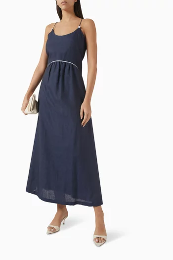 فستان إليس كتان