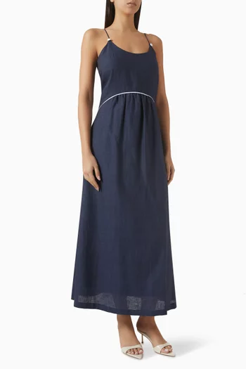 فستان إليس كتان