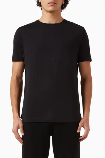 Crewneck T-shirt in Silk-cotton