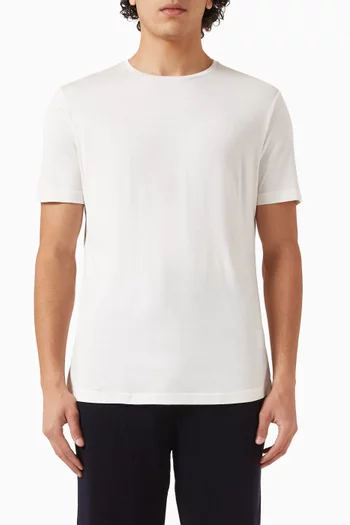 Crewneck T-shirt in Linen-jersey