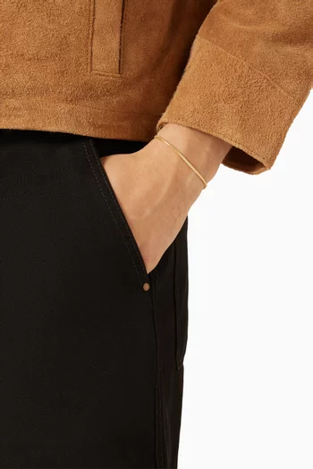 3mm Snake Chain Bracelet in 14kt Gold-plated Silver