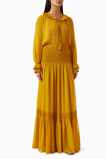 Tabitha Smocked Dress in Georgette