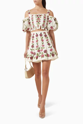 Epoca Quebrada Crop Top in Linen