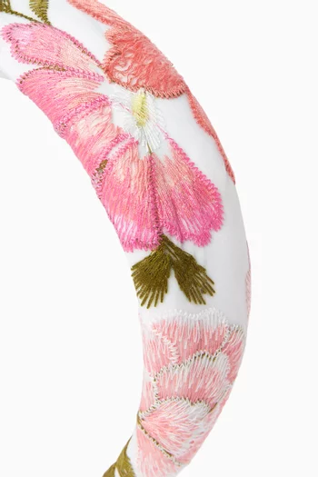 Avery Floral-embroidered Headband