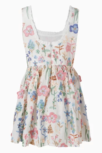 فستان ايفرلي قصير مزين بتطريزات