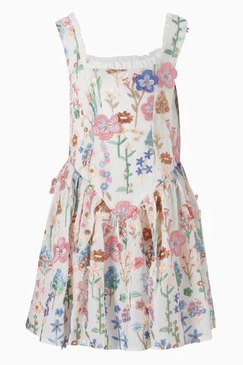 فستان ايفرلي قصير مزين بتطريزات