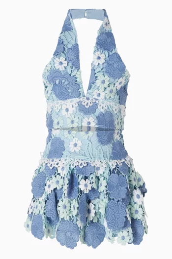 بلوزة جيد بحمالة حول الرقبة مزينة بتطريزات