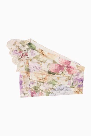 بلوزة سيرافينا قصيرة بكتف مكشوف قطن