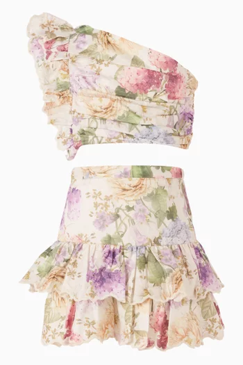 تنورة سيرافينا قصيرة بكشكش قطن