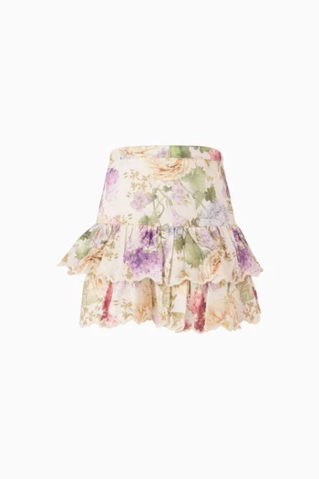 تنورة سيرافينا قصيرة بكشكش قطن