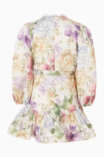 فستان سيرافينا قصير بحزام قطن