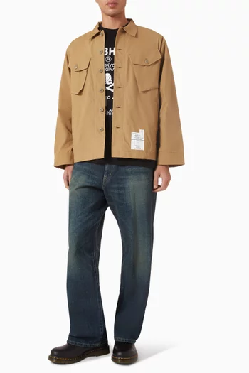 بنطال جينز بقصة ساق واسعة