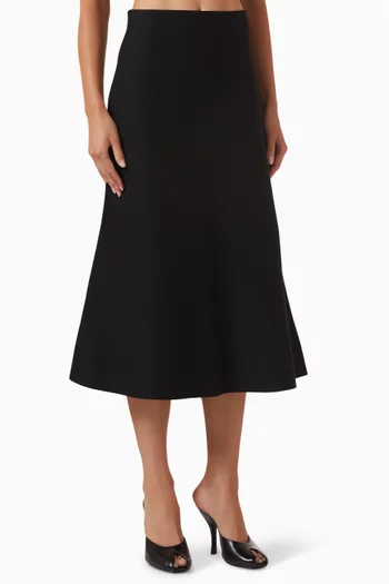 Midi Skirt in Crepe-knit