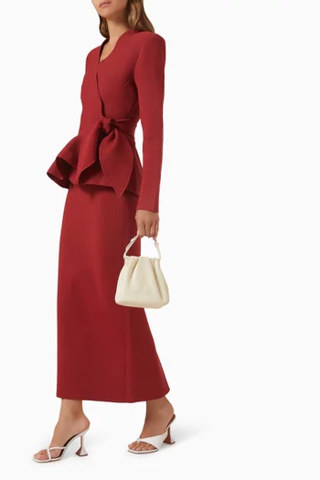 Cravat Wrap Jacket in Crepe-knit