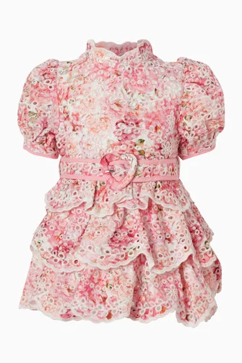 فستان جولييتا مزين بتطريزات قطن