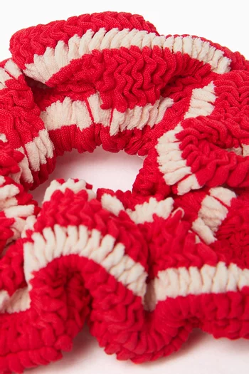 Striped Scrunchie in Crinkle™ Fabric