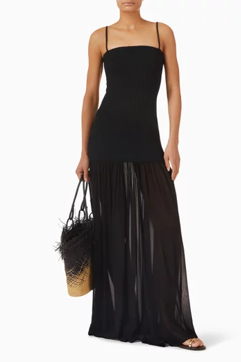 فستان هايبرد طويل قماش أوريجينال كرينكل