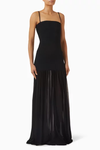 فستان هايبرد طويل قماش أوريجينال كرينكل