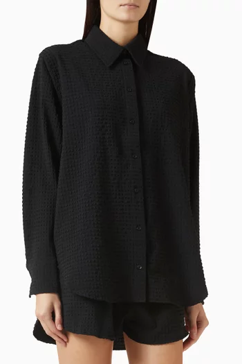 Oversized Shirt in Seersucker