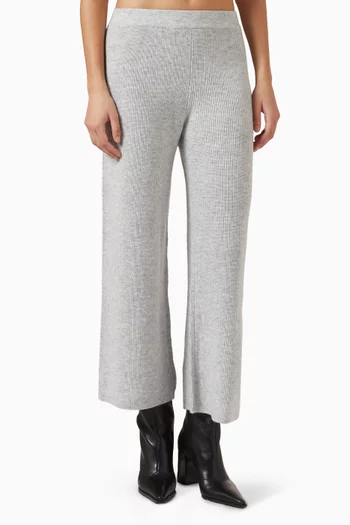 Straight-fit Pants in Cotton-knit