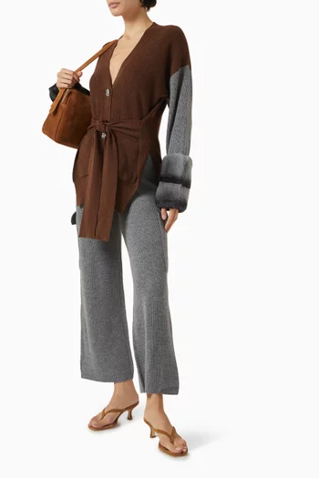 Button Cargo Pants in Merino-cashmere