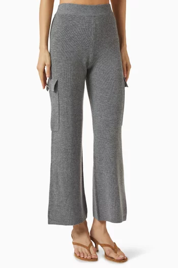 Button Cargo Pants in Merino-cashmere