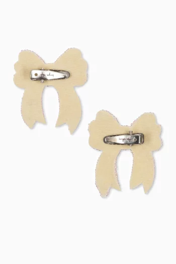 Bow Hair Clips, Pack of 2