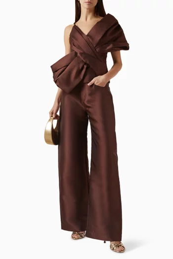 Oversized Bow Top in Satin