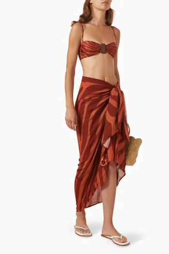 Sundown-print Sarong in Viscose