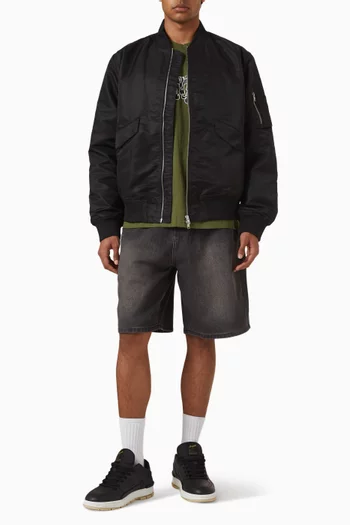 تي شيرت بطبعة حروف قطن