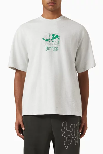 تي شيرت بطبعة تلفاز قطن