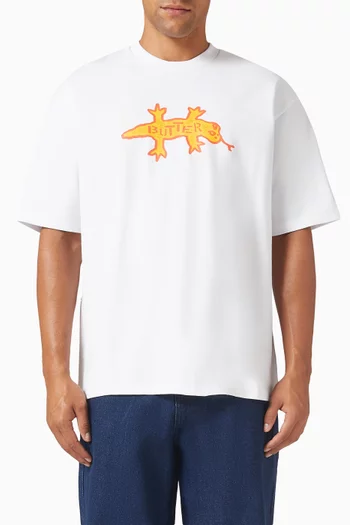 تي شيرت بطبعة زواحف قطن