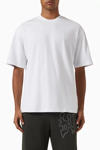 Jive Logo-embroidered T-shirt in Cotton