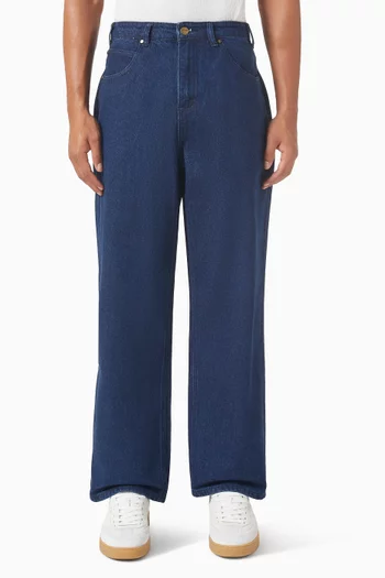 بنطال جينز بقصة فضفاضة دينم