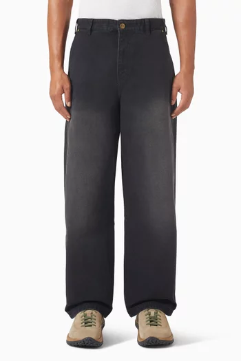 بنطال جينز بتصميم عملي بلون باهت دينم