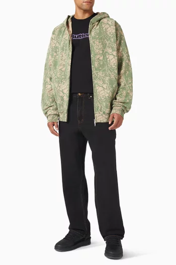 تي شيرت بطبعة عاكسة بشعار الماركة قطن