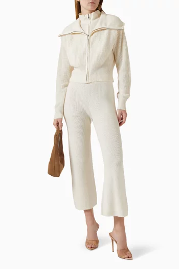 Double-zip Sweater in Rib-knit