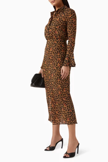 فستان ميا بنقشة جلد الفهد