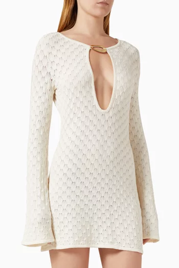 فستان هافانا قصير كروشيه فيسكوز ايكوفيرو