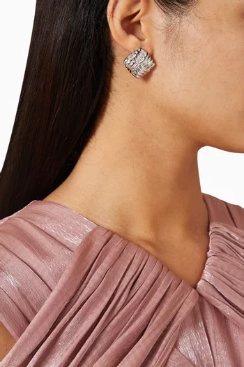 أقراط ويند ستانلس ستيل مطلي بلون فضي