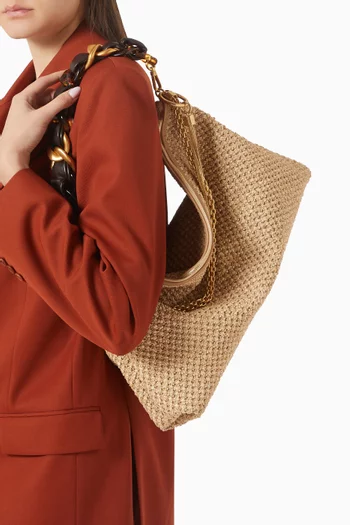 Shoulder Bag in Raffia