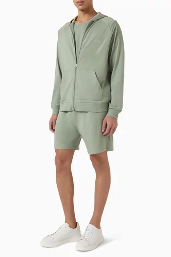 Embroidered Logo Shorts in Stretch Cotton