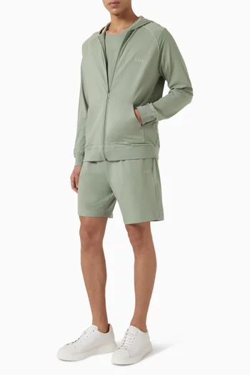 Zip-up Hoodie in Stretch Cotton