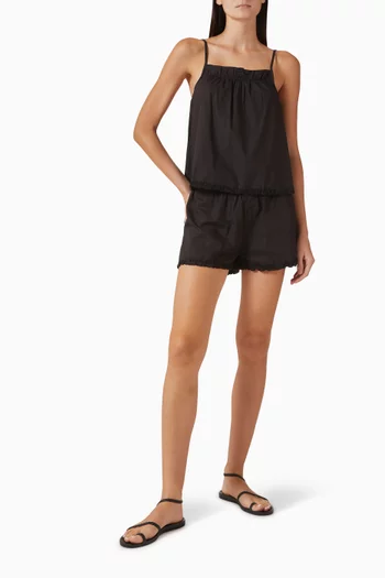 Yoke Co-ord Set in Cotton Poplin