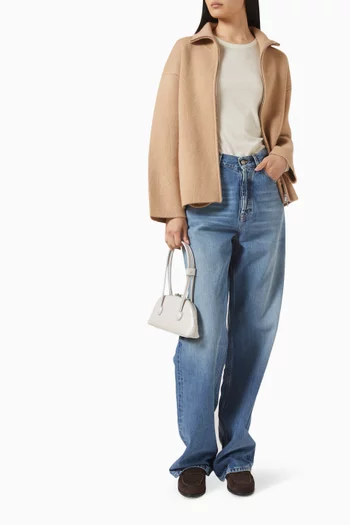 Double-knit Cardigan in Wool-cashmere Blend