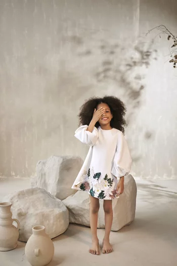 فستان كالمين قطن ستان