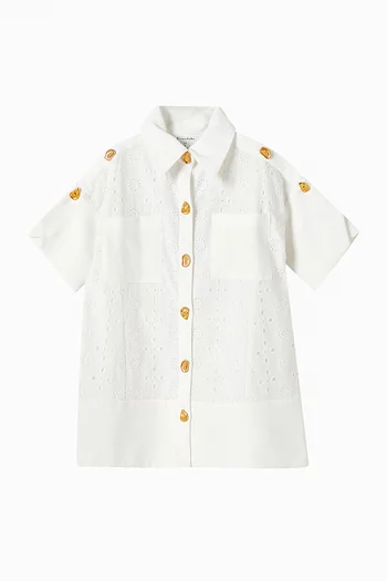 فستان بنمط قميص سافانا بفتحات 