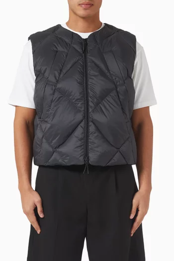 Diamond-quilted Down Gilet